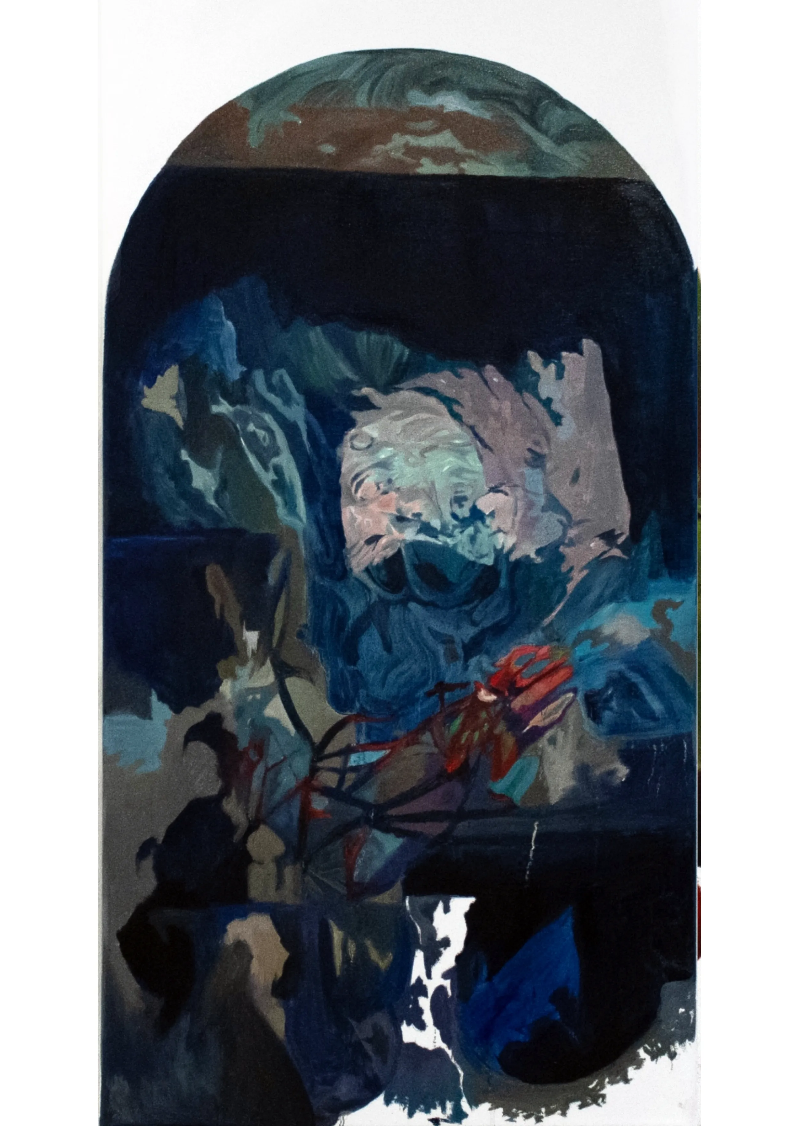 Image of Holy Water by , size: 70x40cm, made of oil on canvas, Painting medium, part of the Malleus Maleficarum series, priced at €450